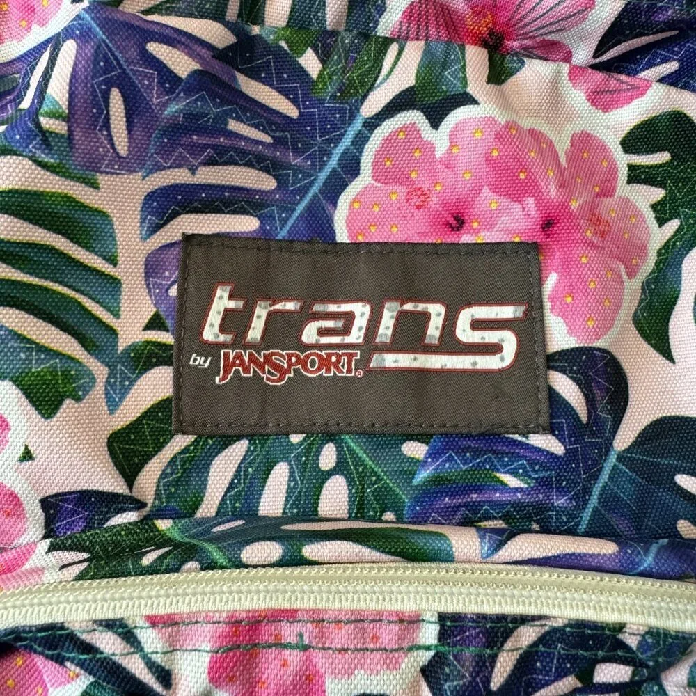 Trans by Jansport Floral Backpack Unisex Large Pink Multicolor School Bag